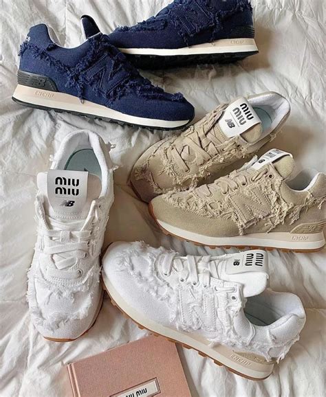 574 new balance x miu miu denim sneakers|new balance 574.